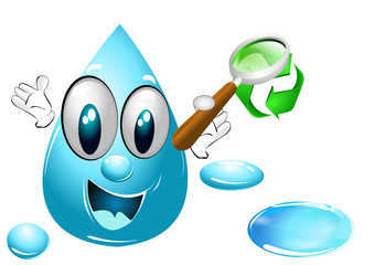 goutte d'eau et recyclage