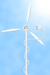 Windrad mit Steckdose