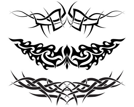 tribal tattoos set