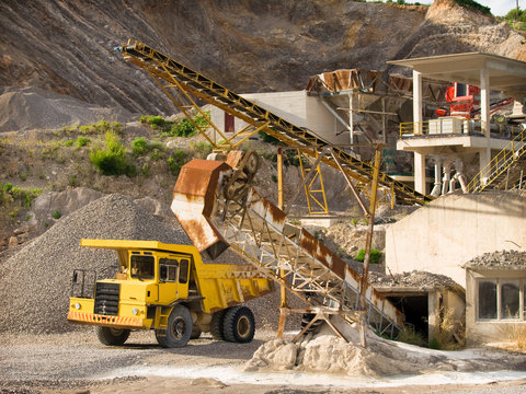 quarry and truck