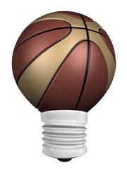 high resolution 3d brown basketball isolated on white