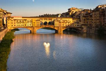 Anciant bridge Ponte Vecchio in Florence. Italy.