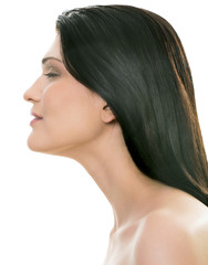 Naklejka premium Female profile
