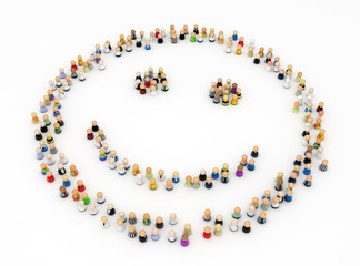 Cartoon Crowd, Smiley Shape
