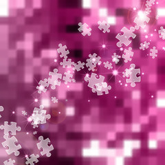 abstract jigsaw pink background