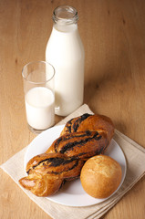 Buns and milk