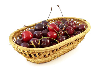 Fototapeta na wymiar basket with cherries