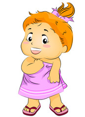Girl in Bath Towel