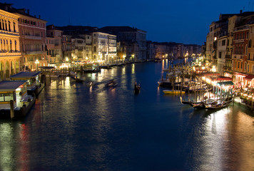 Fototapeta premium Canal Grande w nocy