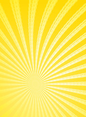 Yellow twisted rays background