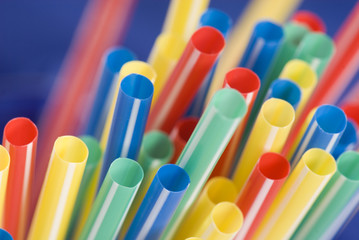 Bunch of drinking straws