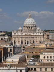 Fototapeta na wymiar Widok z Watykanu - Bazylika Świętego Piotra