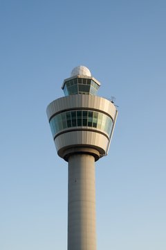 Control tower at Schiphol airport.