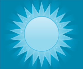 Blue sun with stars