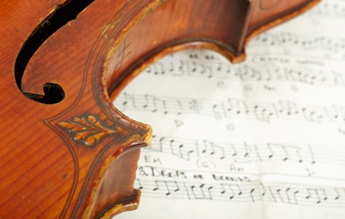Fragment of violin