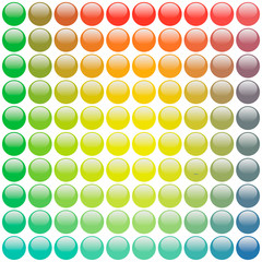Set of various colored elements