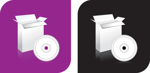 CD DVD and box icon