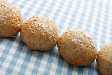 Whole meal bread rolls