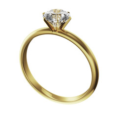 Gold diamond ring