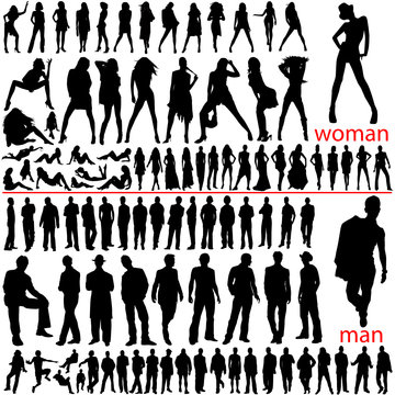 100 fashion people, woman and man