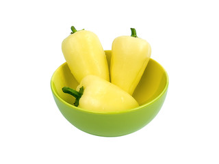 Fresh white pepper and drops of water