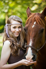 Girl with horse