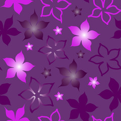 Seamless violet flower wallpaper