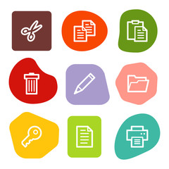 Document web icons, colour spots series