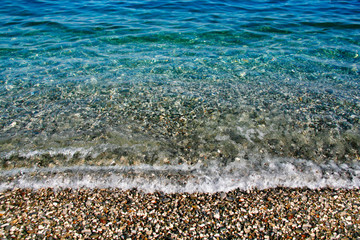 Gentle wave of the turquoise waters