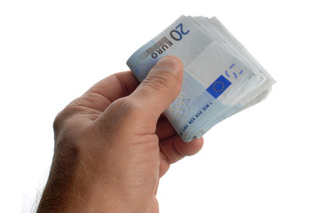 petite liasse de billets de vingt euros