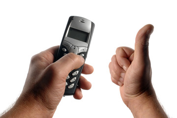 Fototapeta premium téléphone en mains