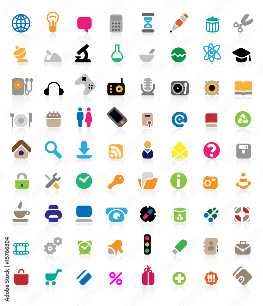 Canvas Prints set of 72 icons