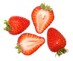 Strawberries - cut and whole