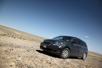 Car outdoors in desert