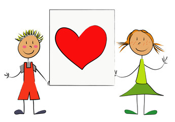 2 enfants grand coeur