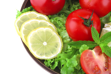 vegetable mix on dark dish