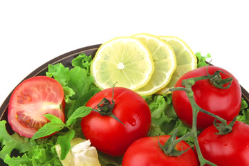 vegetable mix on dark dish