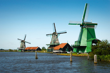 Naklejka premium Windmills at Netherlands