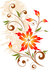 Grunge Floral Background