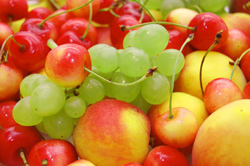 Background of fresh summer fruit