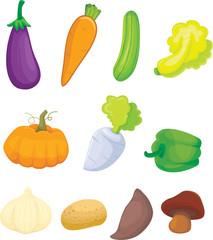 set of vegetables