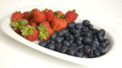 Strawberries and blueberries