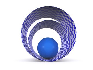 ball abstract background. 3d