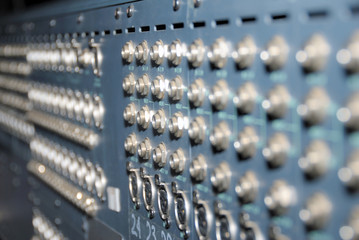 Studio xrl cables patch panel.