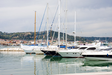 yachts in marina