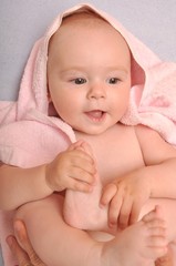 baby in bath towel