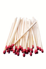Matchsticks isolated on white background
