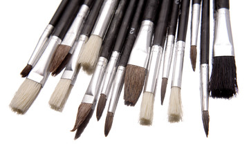 Fototapeta premium Paintbrushes over white
