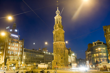 Fototapeta na wymiar Amsterdam: Munttoren (tower) in Centrum