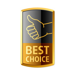 "Best choice" emblem. Vector.